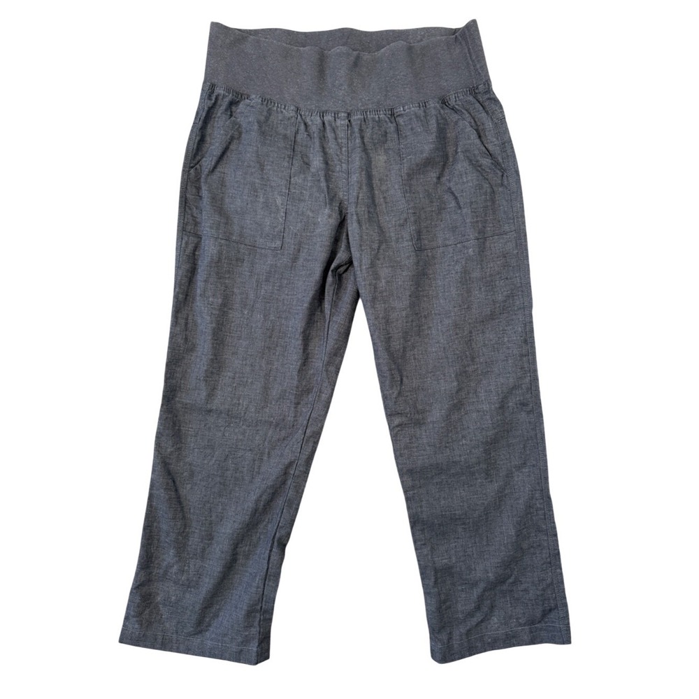 prAna Hemp Blend Relaxed Straight Leg Utility Pants Stretch Gray Small